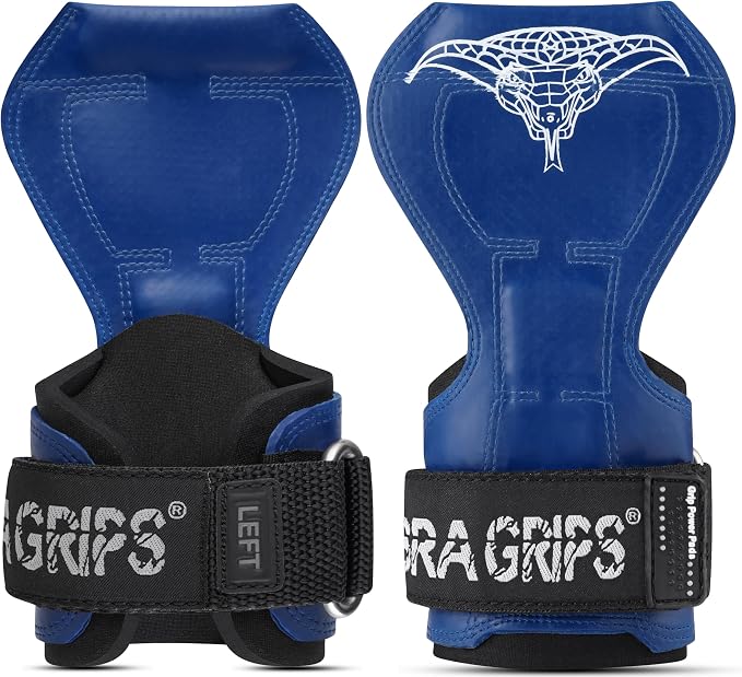 Cobra Grips Weight Lifting Gloves with Adjustable Neoprene Padded Wrist Wraps - Heavy Duty Alternative to Power Lifting Hooks for Deadlifts