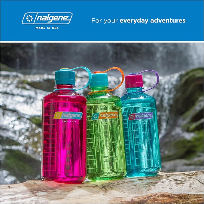 Nalgene 32 oz Narrow Mouth Water Bottle, Amethyst | BPA-Free, Durable & Lightweight, Leak Proof, Dishwasher Safe, Large Reusable Plastic Bottle for Hiking, Gym, Work & Travel