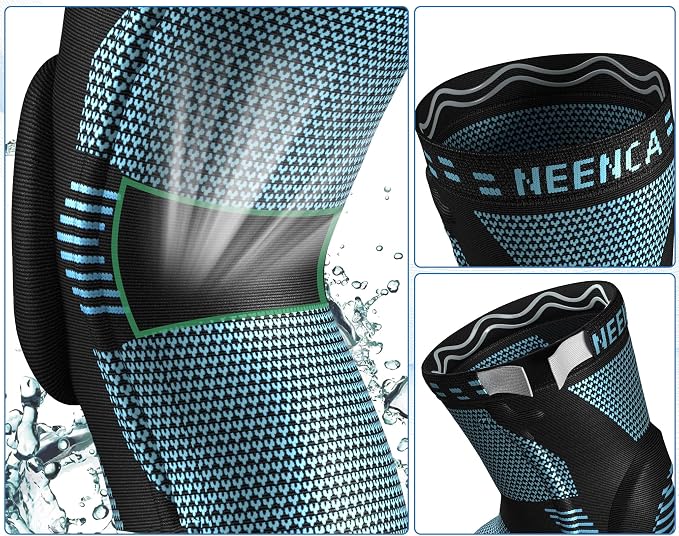 NEENCA Professional Knee Brace, Medical Knee Support for Women & Men Relief | Patented Patella Gel Pad & Side Stabilizers, Compression Sleeve for Knee Pain, Swelling, ACL, PCL, Arthritis, Sports, Workout