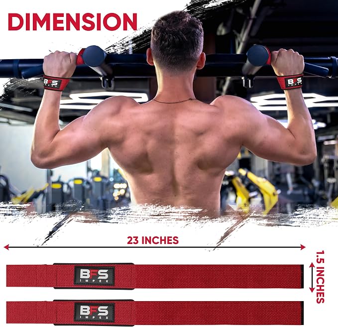 Lifting Straps for Weightlifting, Weightlifting Cotton Straps with Neoprene Padding for Men women Gym Wrist Straps for Bodybuilding powerlifting, Strength Training and Deadlifting