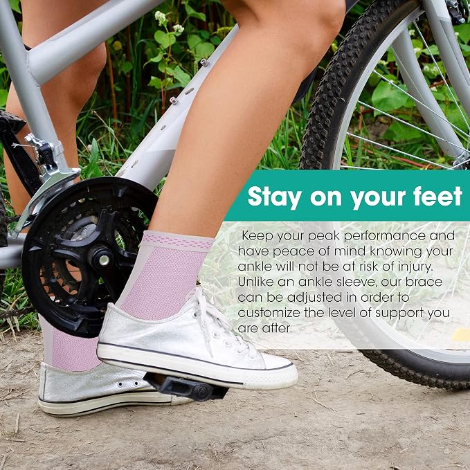 Modvel Foot & Ankle Brace Socks for Sprained Ankle Compression Sleeve - Foot Support for Women & Men - Tendonitis & Arthritis Ankle Brace Sports Running, Torn Ligaments & Women Stabilizing Ankle Wrap