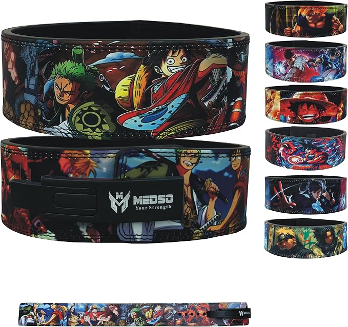 MEDSO Anime Weight Lifting Lever Belt, 10-13MM Lifting Belt for Squats,Deadlifts, Cross Training,Weightlifting, Bodybuilding for Perfect Back Support for Men Women