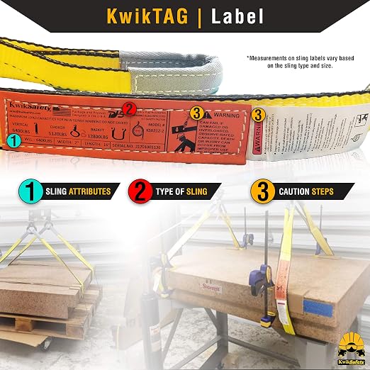 KwikSafety - Charlotte, NC - Mighty Sumo 1”x 4’ Poly Web Sling Lifting Strap Construction ASME OSHA / 3200lbs Vertical 2550lbs Choker 6400lbs Basket/Rigging Moving Towing Hoisting Gear