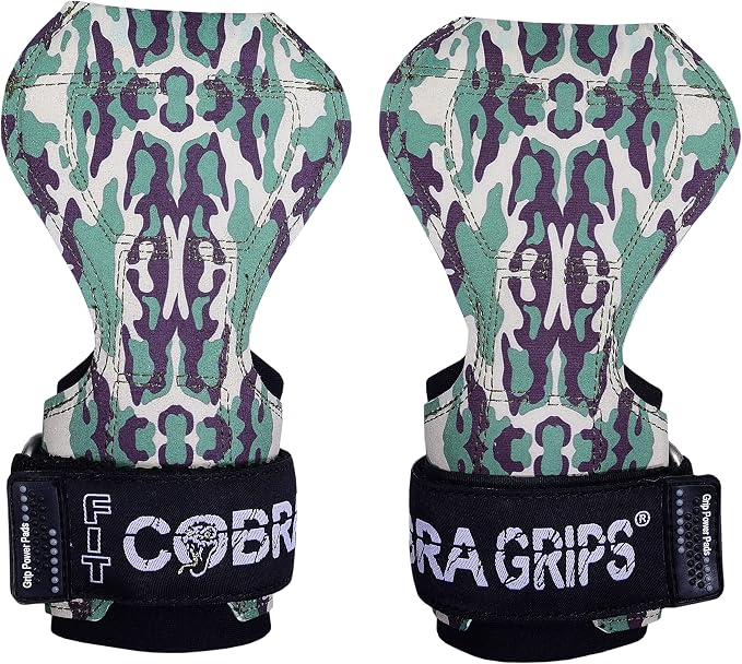 Cobra Grips Weight Lifting Gloves with Adjustable Neoprene Padded Wrist Wraps - Heavy Duty Alternative to Power Lifting Hooks for Deadlifts