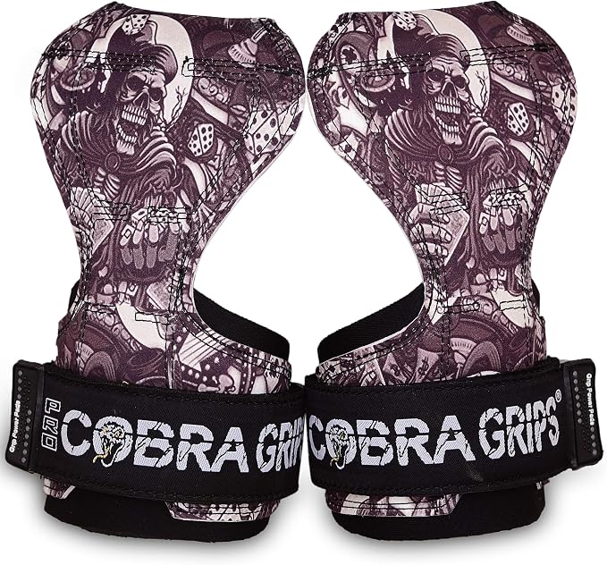 Cobra Grips Weight Lifting Gloves with Adjustable Neoprene Padded Wrist Wraps - Heavy Duty Alternative to Power Lifting Hooks for Deadlifts