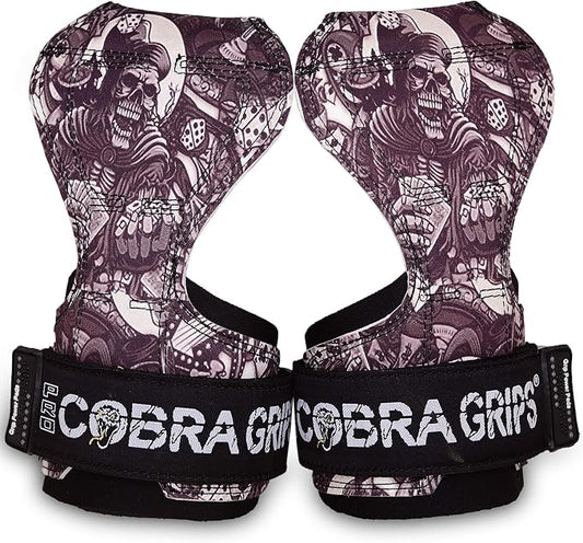 Cobra Grips Weight Lifting Gloves with Adjustable Neoprene Padded Wrist Wraps - Heavy Duty Alternative to Power Lifting Hooks for Deadlifts