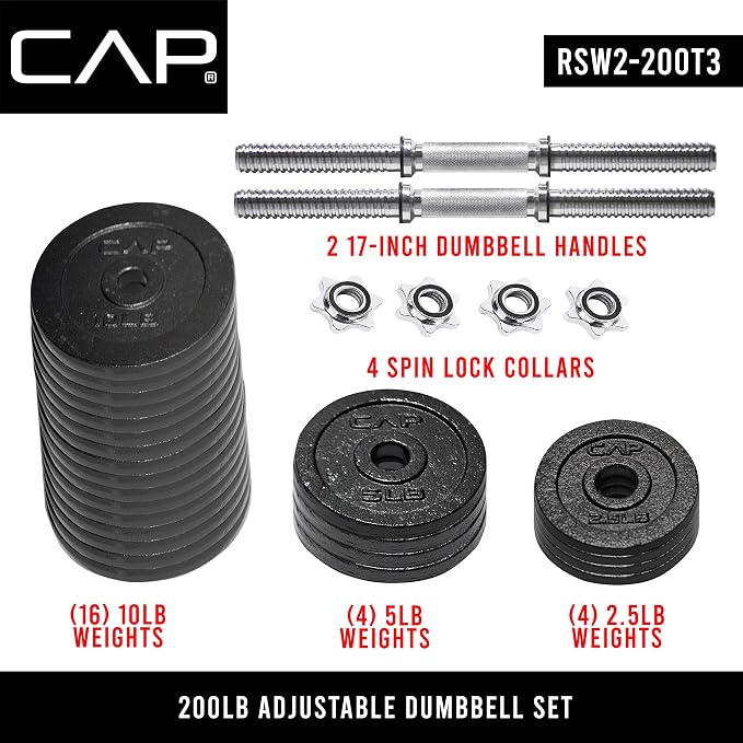 Cap Barbell Adjustable Dumbbell Weight Set | Multiple Options