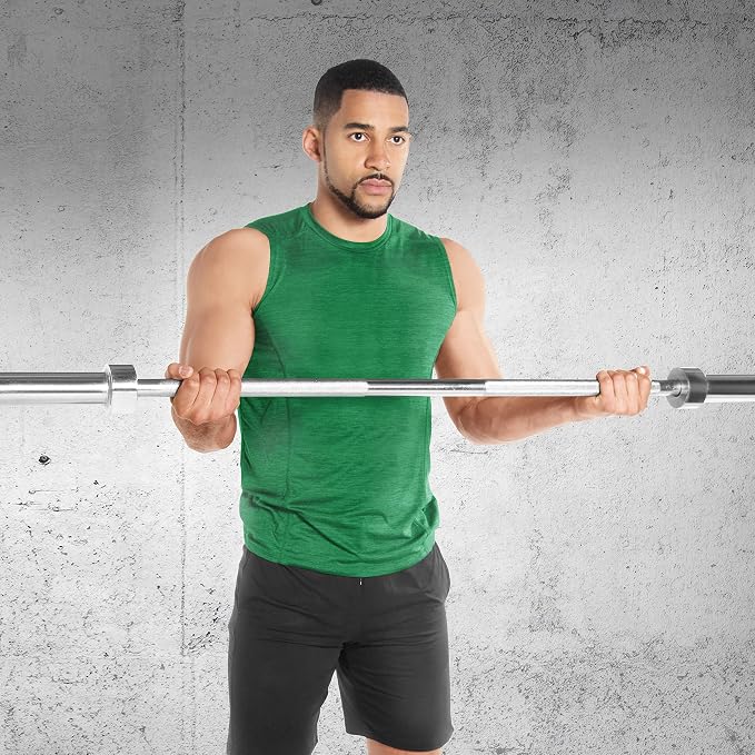 CAP Olympic Barbell - 5FT, 6FT, & 7FT Strength Training Weight Bars, Multiple Options