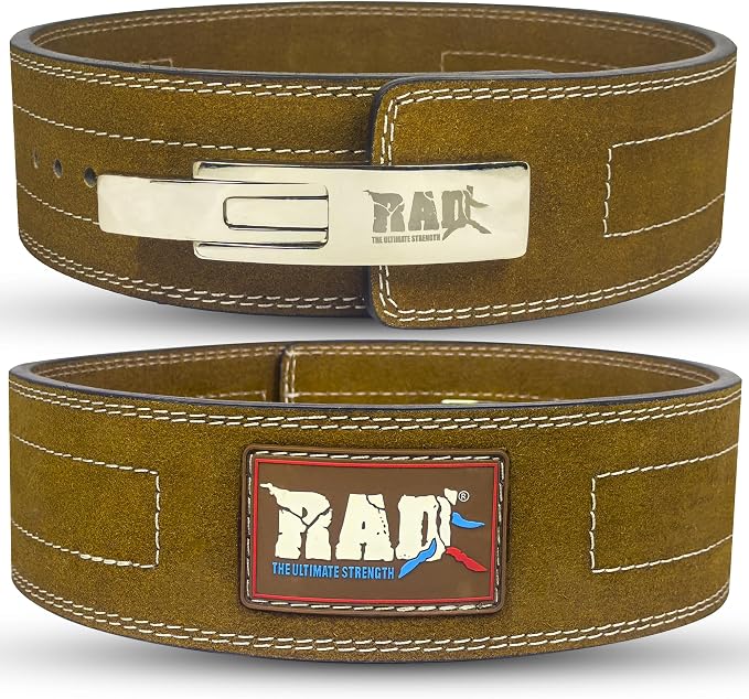 RAD Lever Weight Lifting Gym Belt for Men & Women Size 63 TO107 CM,Thick 10MM & Width 4 Inch Lever Powerlifting Belts for Women Dead Lift Workout Belt Leather Weight Lifting Lever Gym Squat Belt