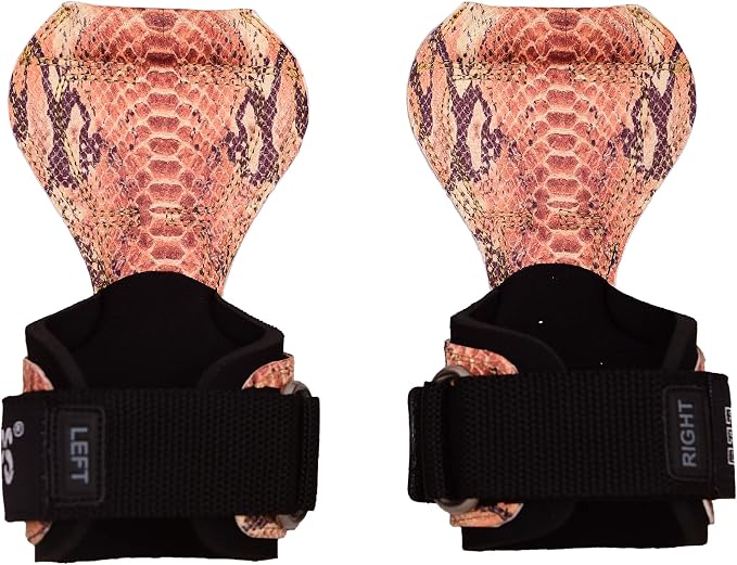 Cobra Grips Weight Lifting Gloves with Adjustable Neoprene Padded Wrist Wraps - Heavy Duty Alternative to Power Lifting Hooks for Deadlifts