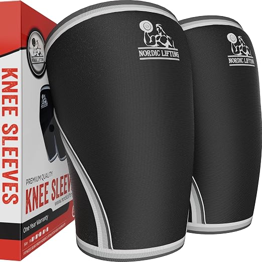 Nordic Lifting Neoprene Knee Sleeves, Men & Women, M | Built for weightlifting & powerlifting – 7mm neoprene compression that supports you through squats and strength training