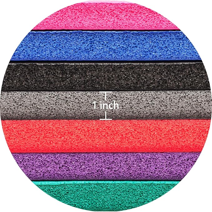 Signature Fitness Extra Thick High-Density Foam Yoga Mat – Multiple Thicknesses (1/2" & 1") / Multiple Colors – Double-Sided Non-Slip Surface – with Carrying Strap for Pilates, Yoga & Home Workouts