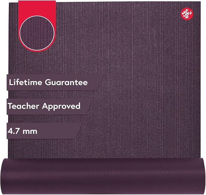 Manduka PROlite Yoga Mat 4.7mm | Lifetime Durability | Hygienic Construction | Teacher Approved
