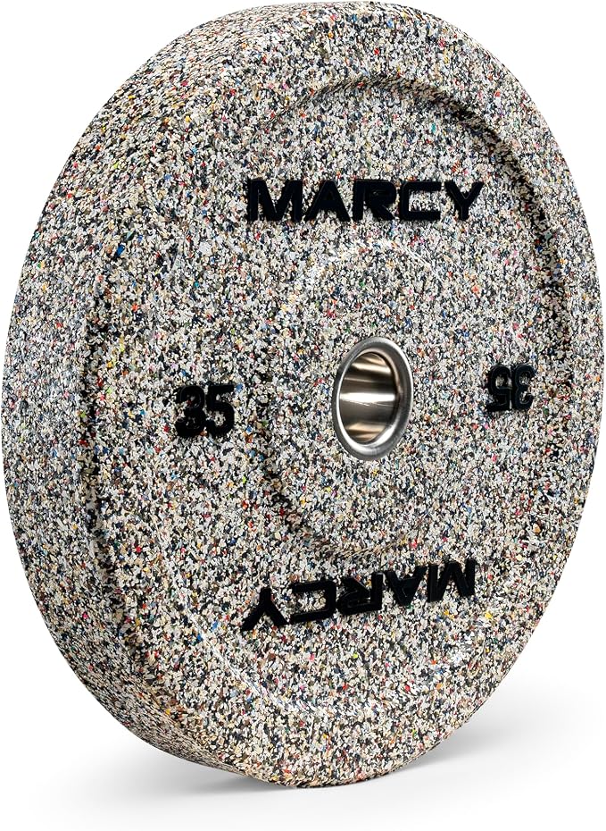 Marcy High Bounce Olympic Bumper Plate for Strength Training Weightlifting Workout Weight