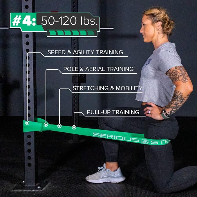 Serious Steel 41" Assisted Pull-up Band, Heavy Duty Resistance Band Sets, Stretching, Powerlifting, Resistance Training and Pull Up Assistance Bands