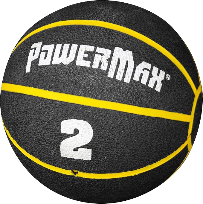 Gill Athletics PowerMax Weighted Rubber Medicine Ball - Weighted Exercise Ball, Medicine Balls for Exercise, Wall Ball or Slam Ball for Strength Training, Indoor/Outdoor Workout Ball