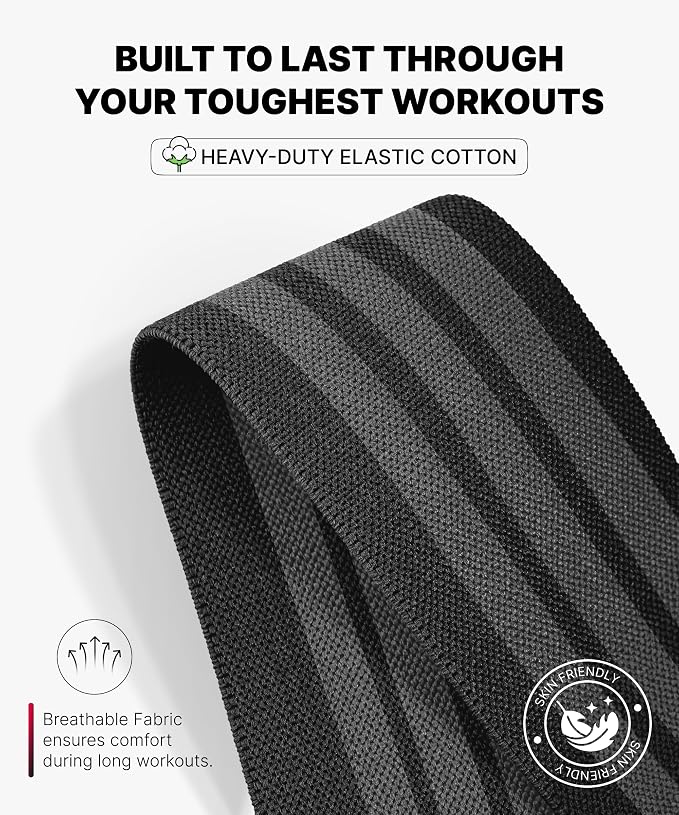 DMoose Fitness Knee Sleeves for Weightlifting (Pair) 78" Knee Wraps for Squats, Powerlifting & Joint Stability