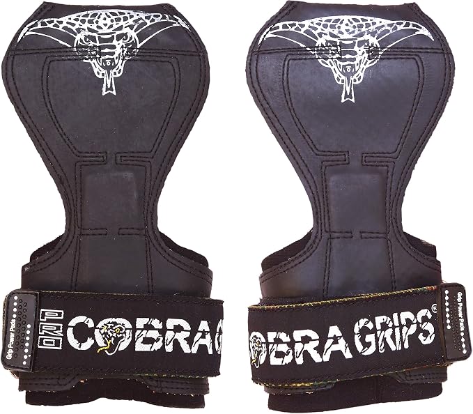 Cobra Grips Weight Lifting Gloves with Adjustable Neoprene Padded Wrist Wraps - Heavy Duty Alternative to Power Lifting Hooks for Deadlifts