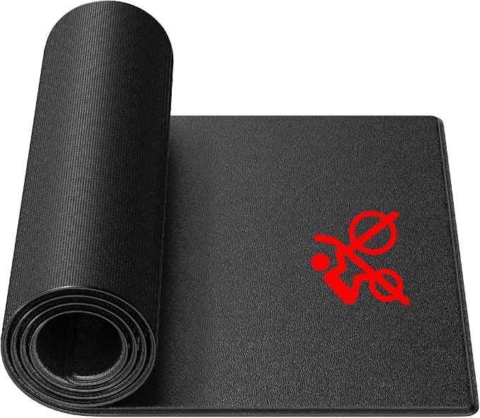Bike Mat Compatible with Peloton Bike, 6mm Floor Protector | 6mm bike mat compatible with Peloton bike, providing non-slip waterproof protection for hardwood or carpet