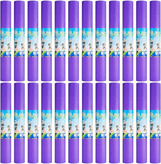 Funtery 3 mm Thin Yoga Mats Bulk, 68 x 24 Inches Lightweight PVC Exercise Mats Non Slip Workout Fitness Pads for Yoga Pilates Stretching Classes Gym Home Studio