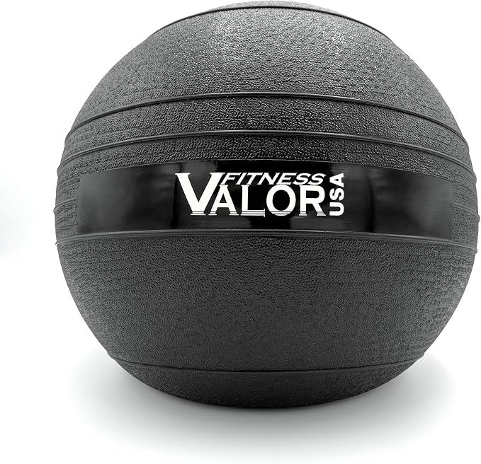 Valor Fitness Slam Ball - Durable Weighted Ball for Crossfit, Strength Training, HIIT, and Cardio Workouts, Non-Bounce Design, Multiple Weights Available