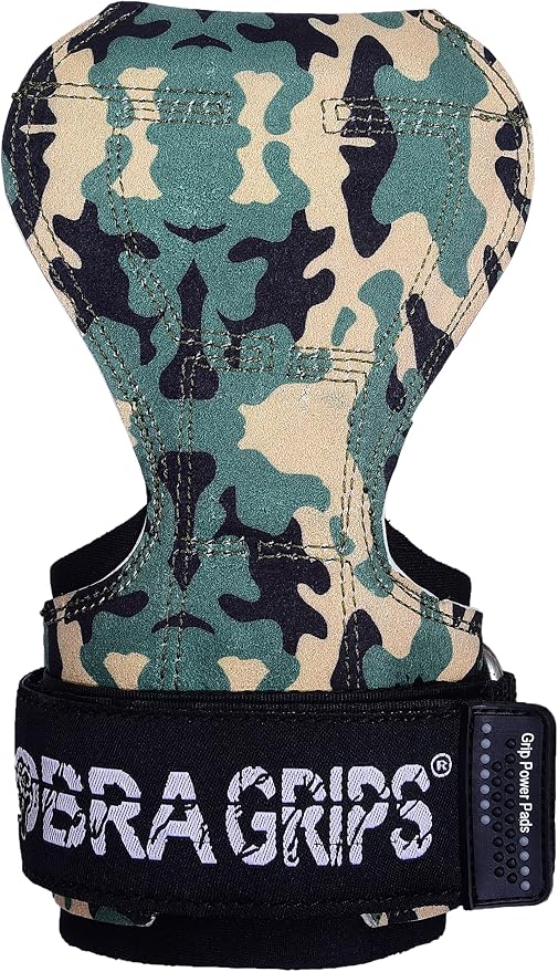 Cobra Grips Weight Lifting Gloves with Adjustable Neoprene Padded Wrist Wraps - Heavy Duty Alternative to Power Lifting Hooks for Deadlifts