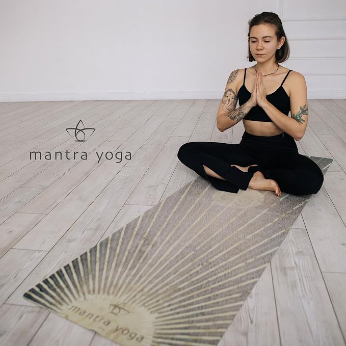 Mantra Yoga Travel PRO 1.5mm with Knee Pad - Foldable Fitness & Exercise Mat with Bag | Lightweight, Compact & Eco-Friendly | Non-Slip & Washable | For All Types of Yoga | 72" L x 24" W | 2.6 lbs