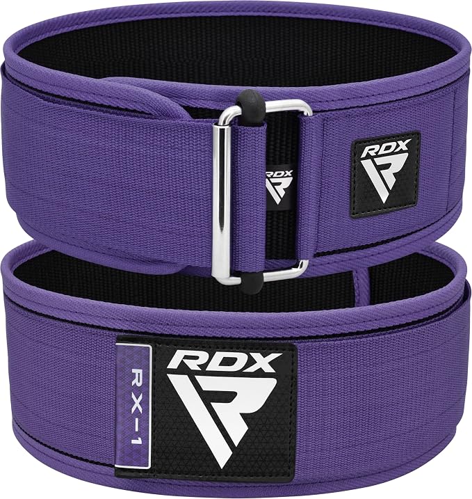 RDX Women Weight Lifting Belt 4” Adjustable Back Lumbar Support Bodybuilding, Powerlifting Strength Training Core Exercise Fitness Workout Squats Deadlifts,Ladies Home Gym Equipment