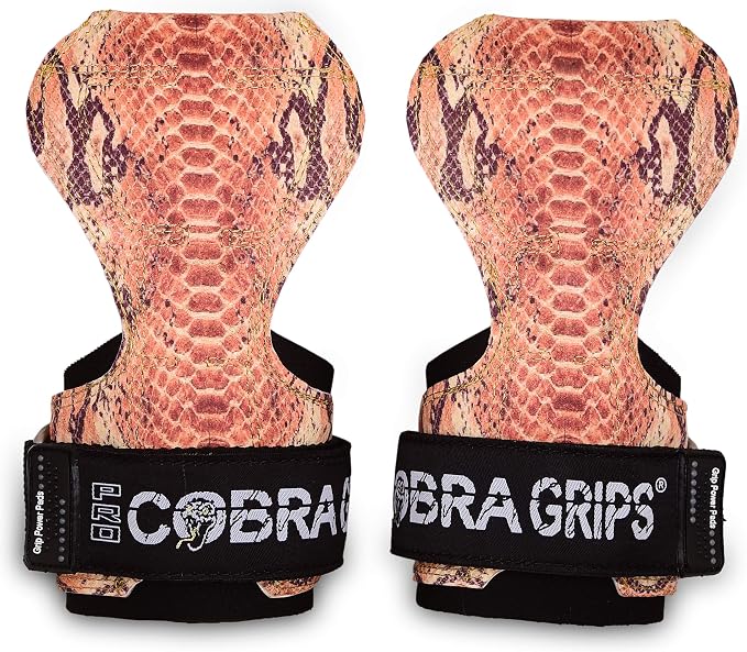 Cobra Grips Weight Lifting Gloves with Adjustable Neoprene Padded Wrist Wraps - Heavy Duty Alternative to Power Lifting Hooks for Deadlifts