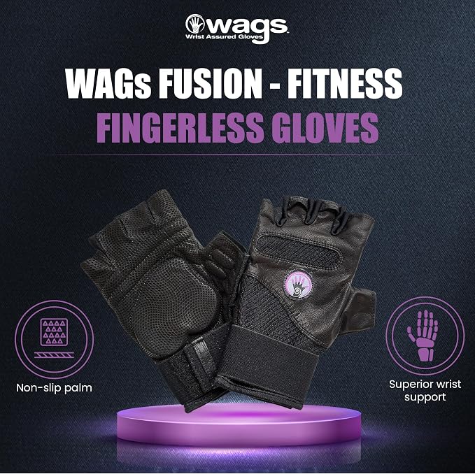 Fitness Fingerless Gloves for Men & Women | Medium Black Weight Lifting Glove with Ergonomic Gel Pad Wrist Support, Non-Slip Grip, Comfortable Workout Glove for Gym Exercise & Training