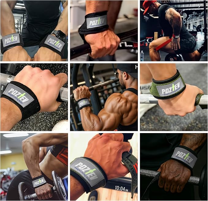 Lifting Straps for Weightlifting, Deadlifts & Pull-Ups – Non-Slip, Heavy-Duty Wrist Strap for Men & Women - 18" Cotton Gym Workouts Straps with Neoprene Padding for Powerlifting, Bodybuilding, Strength Training (Pair)