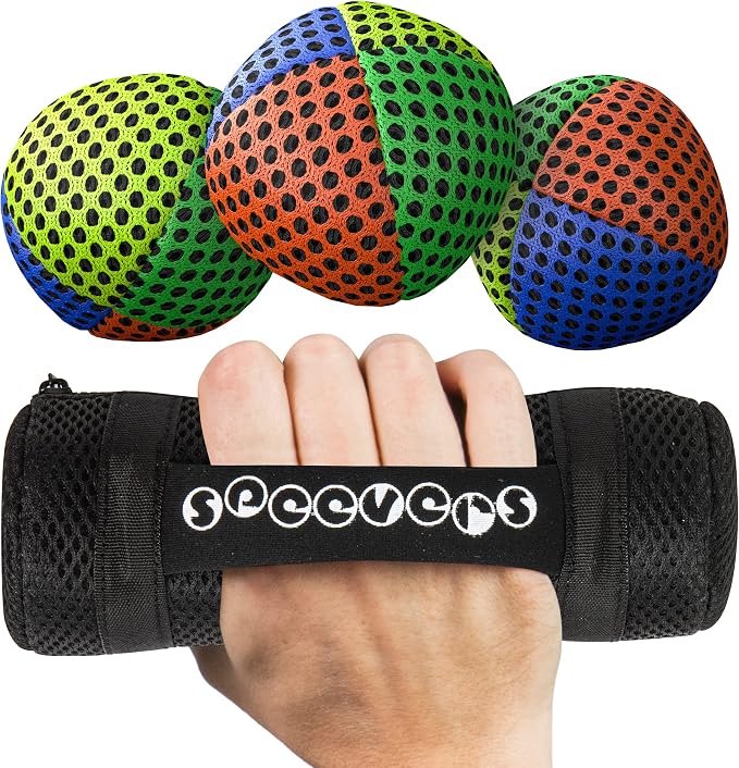 speevers Weighted Juggling Balls for Fitness 650g, Set of 3 Power XBalls with Carry Pouch, Fun Indoor Home Workout Aids for Weight Loss and Training, Best Exercise Gifts for Men and Women