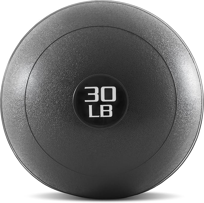 ProsourceFit Slam Medicine Balls 5, 10, 15, 20, 25, 30, 50lbs Smooth and Tread Textured Grip Dead Weight Balls for Strength and Conditioning Exercises, Cardio and Core Workouts