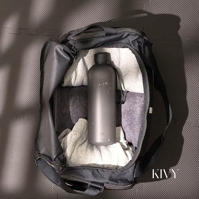 KIVY Large Water Bottle 50oz [Lightweight & Shatterproof] Fits Backpack & Cupholder for Travel, Sports, School - Green water bottle no straw - 1.5 Liter water bottles - 50oz Water bottle