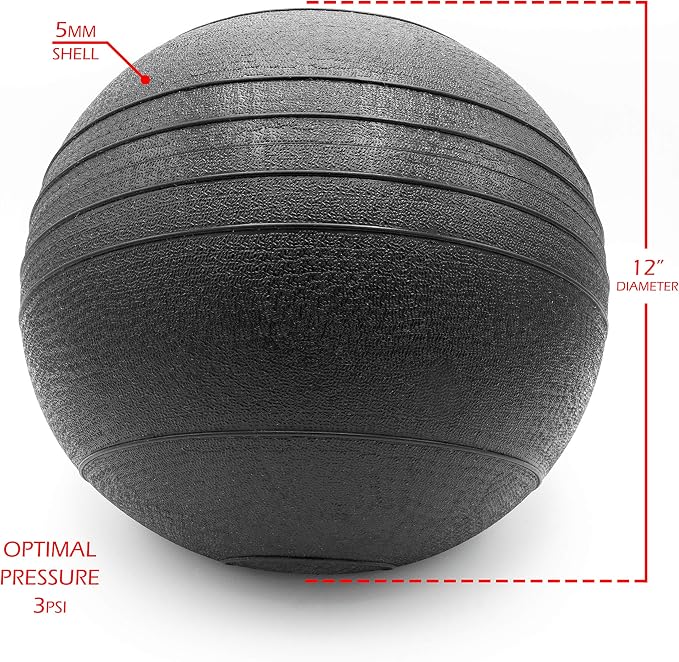 Valor Fitness Slam Ball - Durable Weighted Ball for Crossfit, Strength Training, HIIT, and Cardio Workouts, Non-Bounce Design, Multiple Weights Available