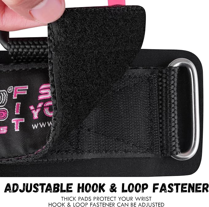 Weight Lifting Rod Hooks Heavy Duty Wrist Wraps Power Weight Lifting Training Gym Grips Straps Set of 2