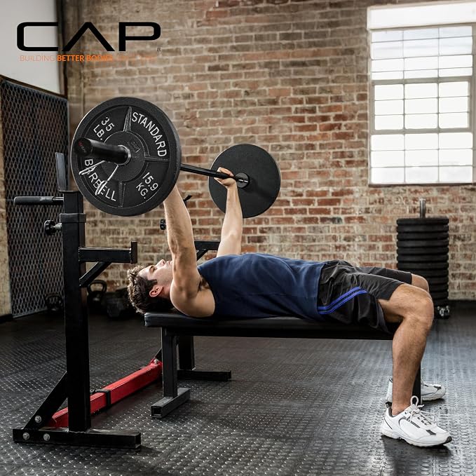CAP Olympic Barbell - 5FT, 6FT, & 7FT Strength Training Weight Bars, Multiple Options