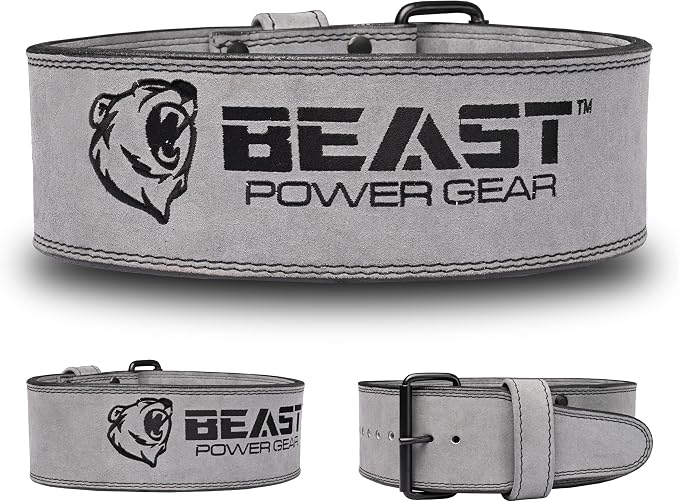 Beast Power Gear Weight Lifting Belts - Free Strap 4” Wide 10mm Thick for Weightlifting Bodybuilding Powerlifting Belt Superior Back Support Gym Belts for Men Women