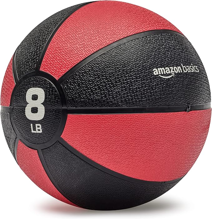 Amazon Basics Weighted Medicine Ball for Core Strength, Strength Training, Full-Body Workouts and Balance Exercises