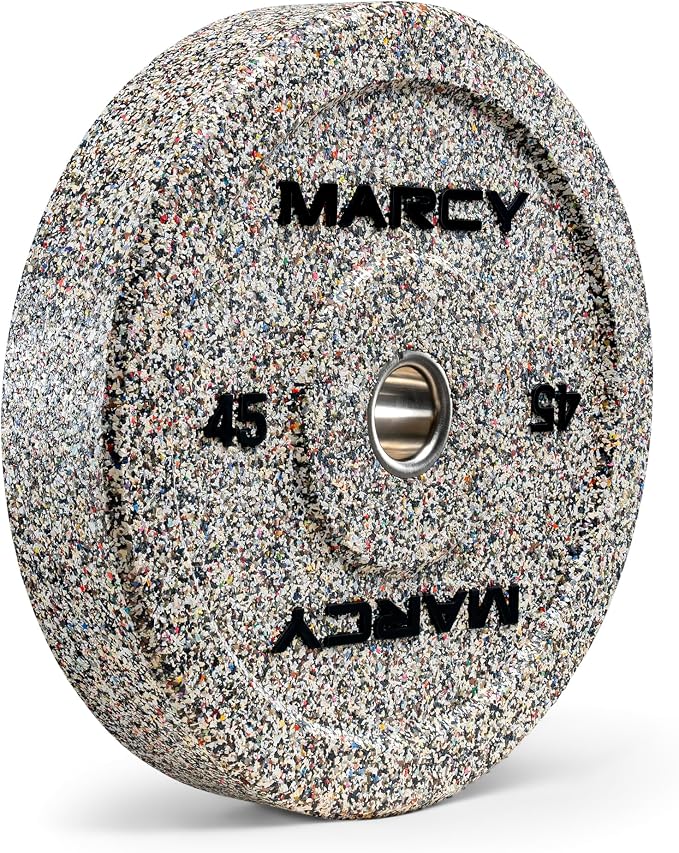 Marcy High Bounce Olympic Bumper Plate for Strength Training Weightlifting Workout Weight