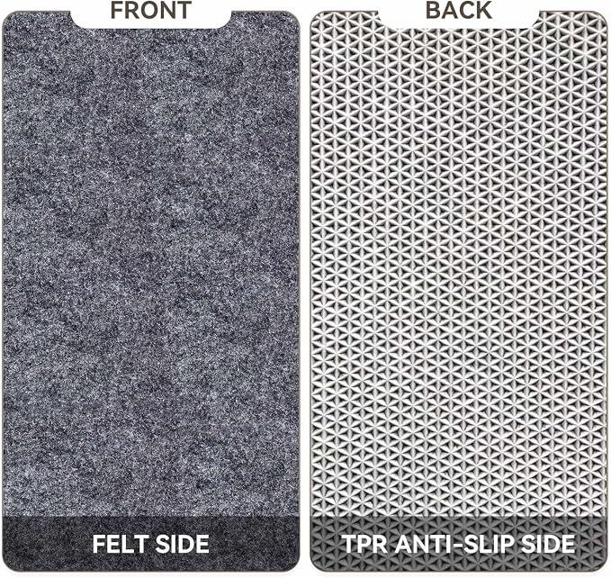 Non Slip Underlay for Interlocking Gym Mats, Prevents Foam Floor Mats from Sliding, Floor Grip Pad for Exercise Equipment Mats, Felt Anti Slip Mat with TPR Rubber Backing – 71"×47" (Fits 6 Tile)