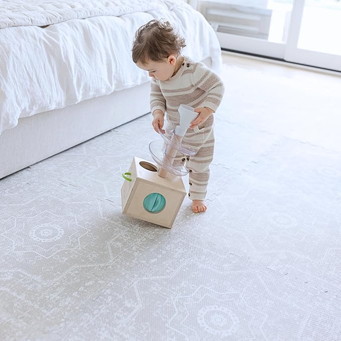 Little Landings Baby Play Mat for Floor - Layla (4x6ft) - Premium EVA Foam Play Mat for Babies & Toddlers (Ages 0-5+) - Non-Toxic Playmat for Tummy Time, Crawling & Playroom - Stylish & Comfortable