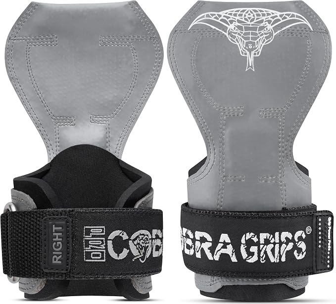 Cobra Grips Weight Lifting Gloves with Adjustable Neoprene Padded Wrist Wraps - Heavy Duty Alternative to Power Lifting Hooks for Deadlifts