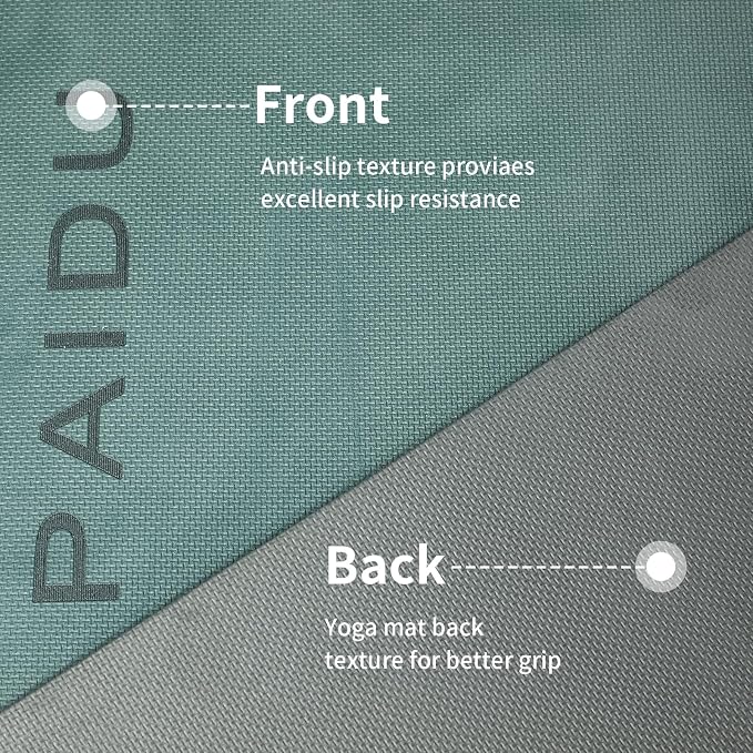 PAIDU POE Yoga Mat （10mm）Extra Thick Fitness Mat 72"x24" with Carry Strap | Non-slip, tear-resistant and suitable for all ages, perfect for yoga, Pilates, home gym and full-body workouts.
