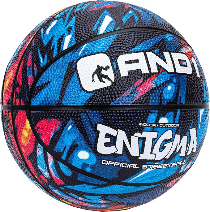 AND1 Mini Basketball Pack Set for Kids (Deflated w/Pump Included): - 7-Inch Premium Youth Size Basketballs, Easy to Grip