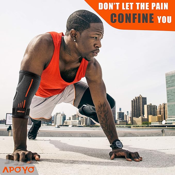 APOYO Tennis Elbow Brace for Women & Men, Workout and Everyday Use (Small) | Elbow Compression Sleeve for Arthritis, Tendonitis, Tennis Elbow & Golfers Elbow, Reduce Joint Pain During Fitness Activity