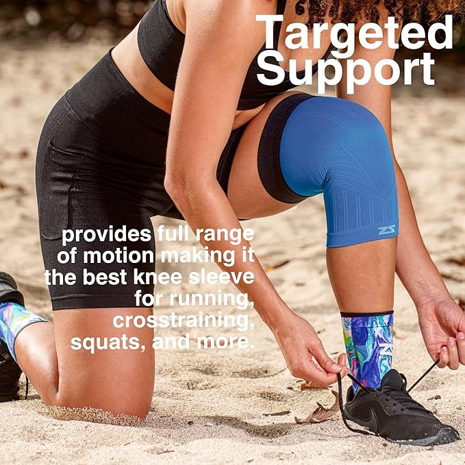 Zensah Compression Knee Sleeve - Knee Brace to Relieve Knee Pain and Treat Runners Knee for Men and Women