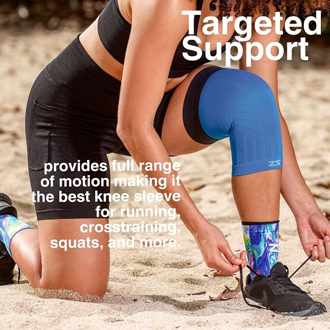 Zensah Compression Knee Sleeve - Knee Brace to Relieve Knee Pain and Treat Runners Knee for Men and Women