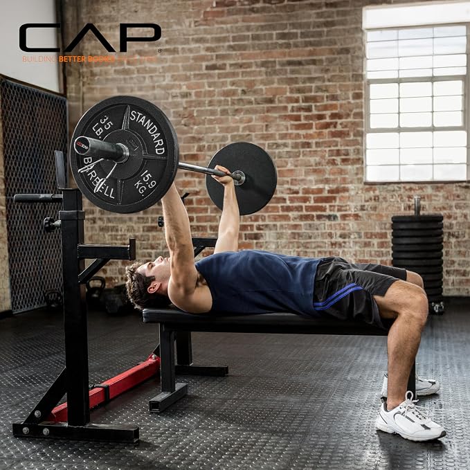 CAP Olympic Barbell - 5FT, 6FT, & 7FT Strength Training Weight Bars, Multiple Options
