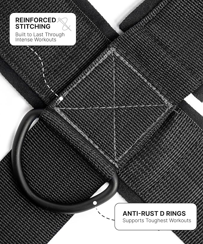 DMoose Fitness Neck Harness for Weight Lifting - Soft Padded Head & Chin Strap with 30" Heavy Duty Steel Chain - Neck Exerciser, Trainer & Strengthener to Support Injury Recovery and Intense Workouts